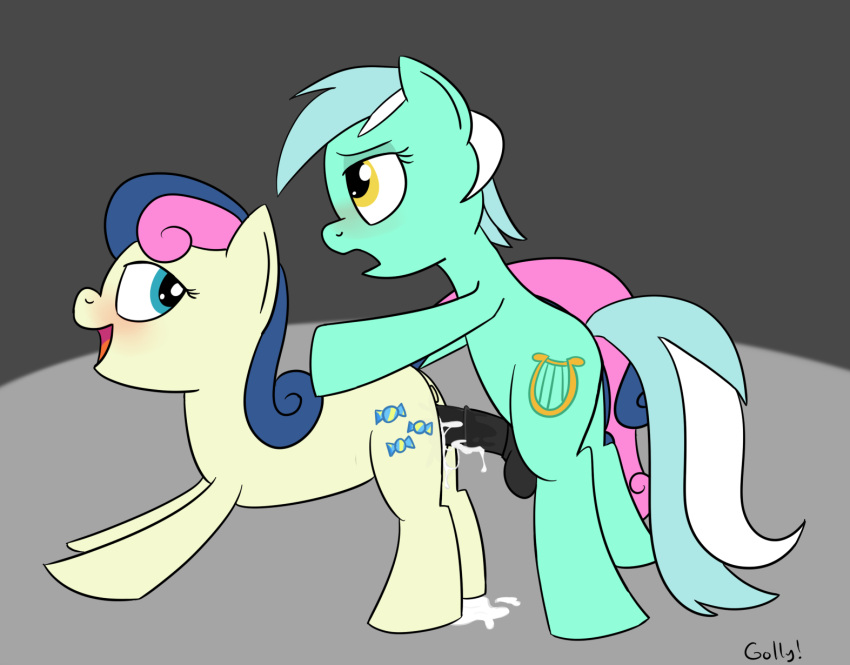 ass bonbon_(mlp) cum cum_in_pussy cum_inside cutie_mark dickgirl friendship_is_magic furry futanari futanari_on_female half-closed_eyes intersex looking_back lyra_heartstrings_(mlp) my_little_pony penis sex