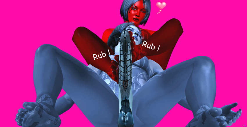 ! 2girls 3d ai blue_hair blue_skin breasts closed_eyes cortana dickgirl feet foot_fetish footjob futanari halo_(series) intersex legs multiple_girls penis posing red_skin render rubbing soles teasing testicles toes video_games xnalara xps